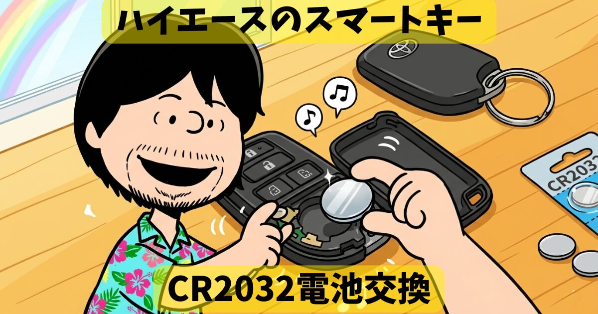 【200系ハイエース】200円で出来るスマートキー電池交換【作業時間5分】 画像1