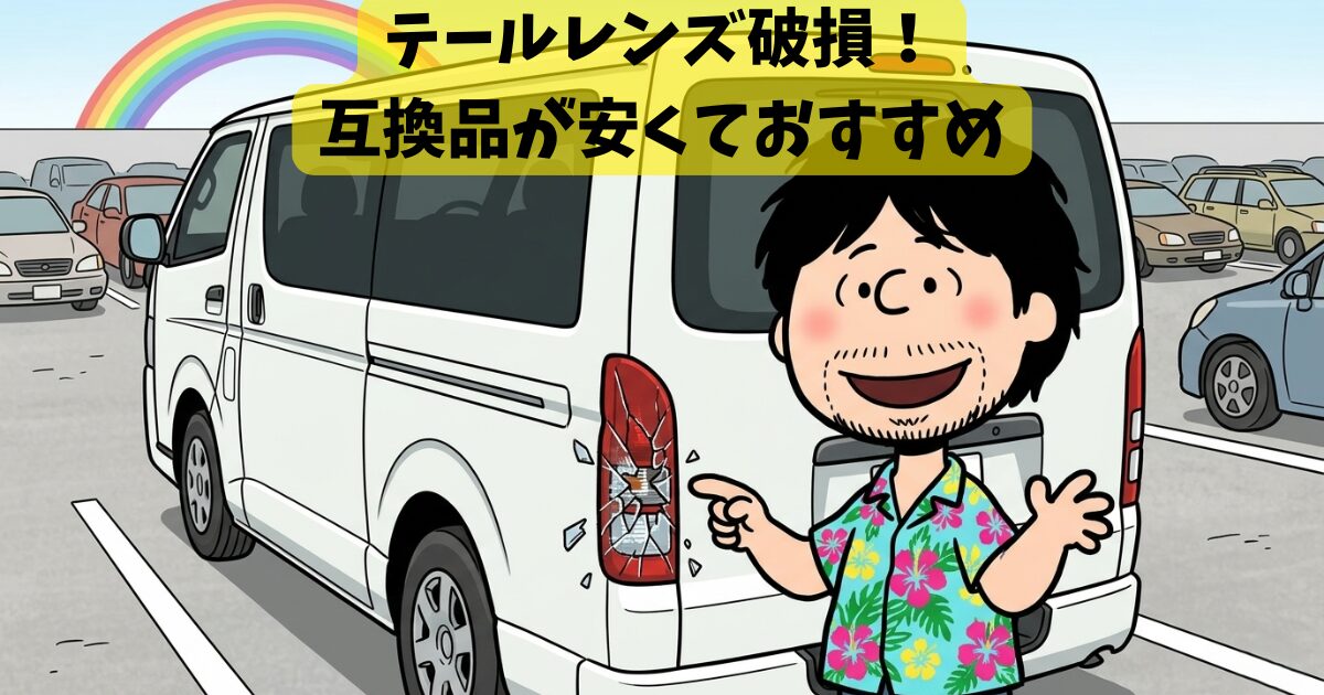【200系ハイエース】バック時にぶつけてテールレンズ破損【DIYで交換することにした話】 画像4