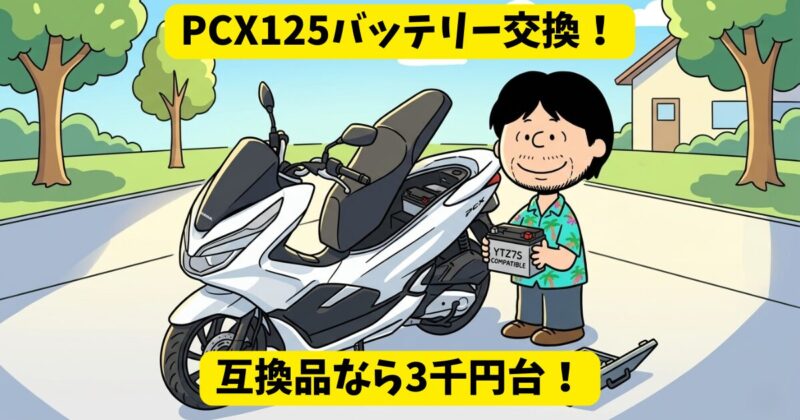 PCX125バッテリー交換