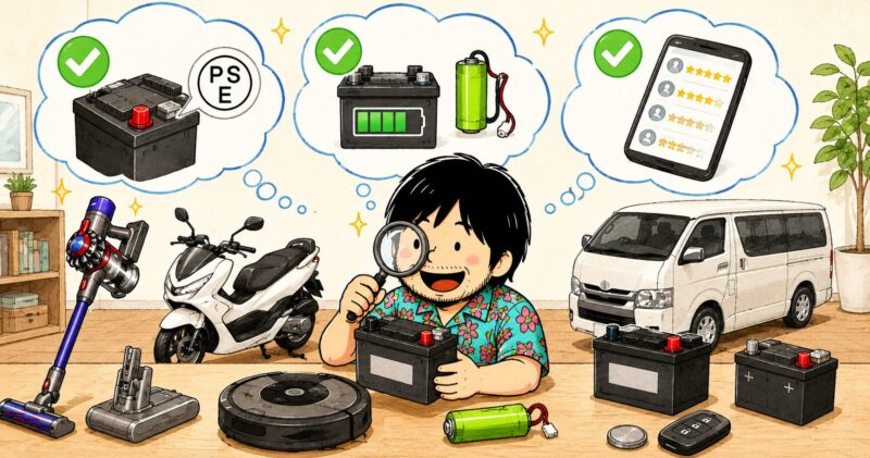 互換バッテリーって大丈夫?選び方の3か条