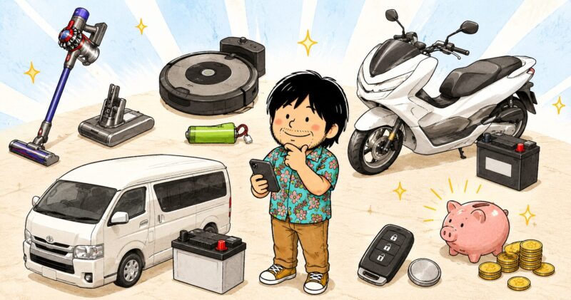 バッテリー交換を自分でやると、いくら安くなる?【5点の実績比較表】