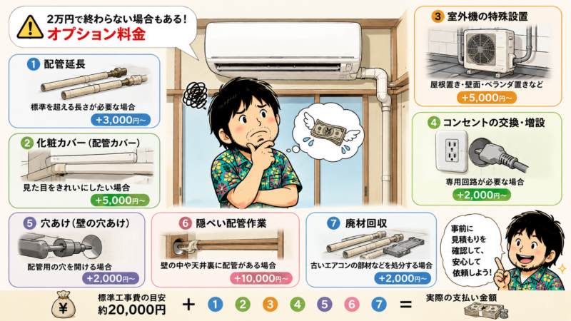 エアコン追加料金の早わかりガイド