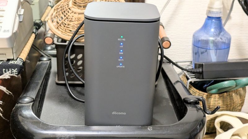 ランプ点灯の様子(5G/4G、WiFi点灯)